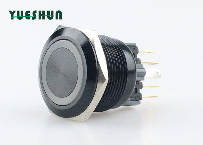 Durable 22mm Aluminum Push Button Switch LED Light Ring For Longstanding Press
